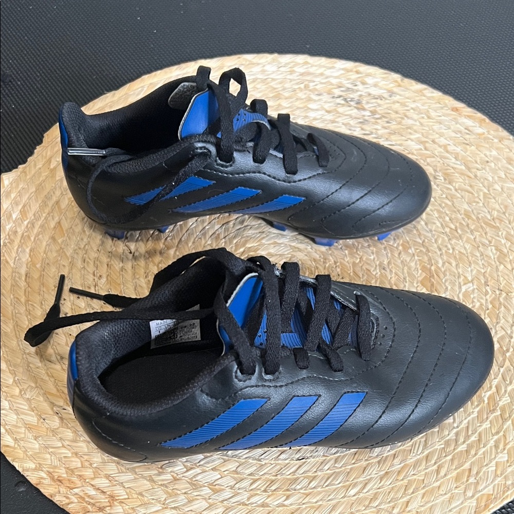 Adidas Soccer Black and Blue Athletic Sports  Cleats